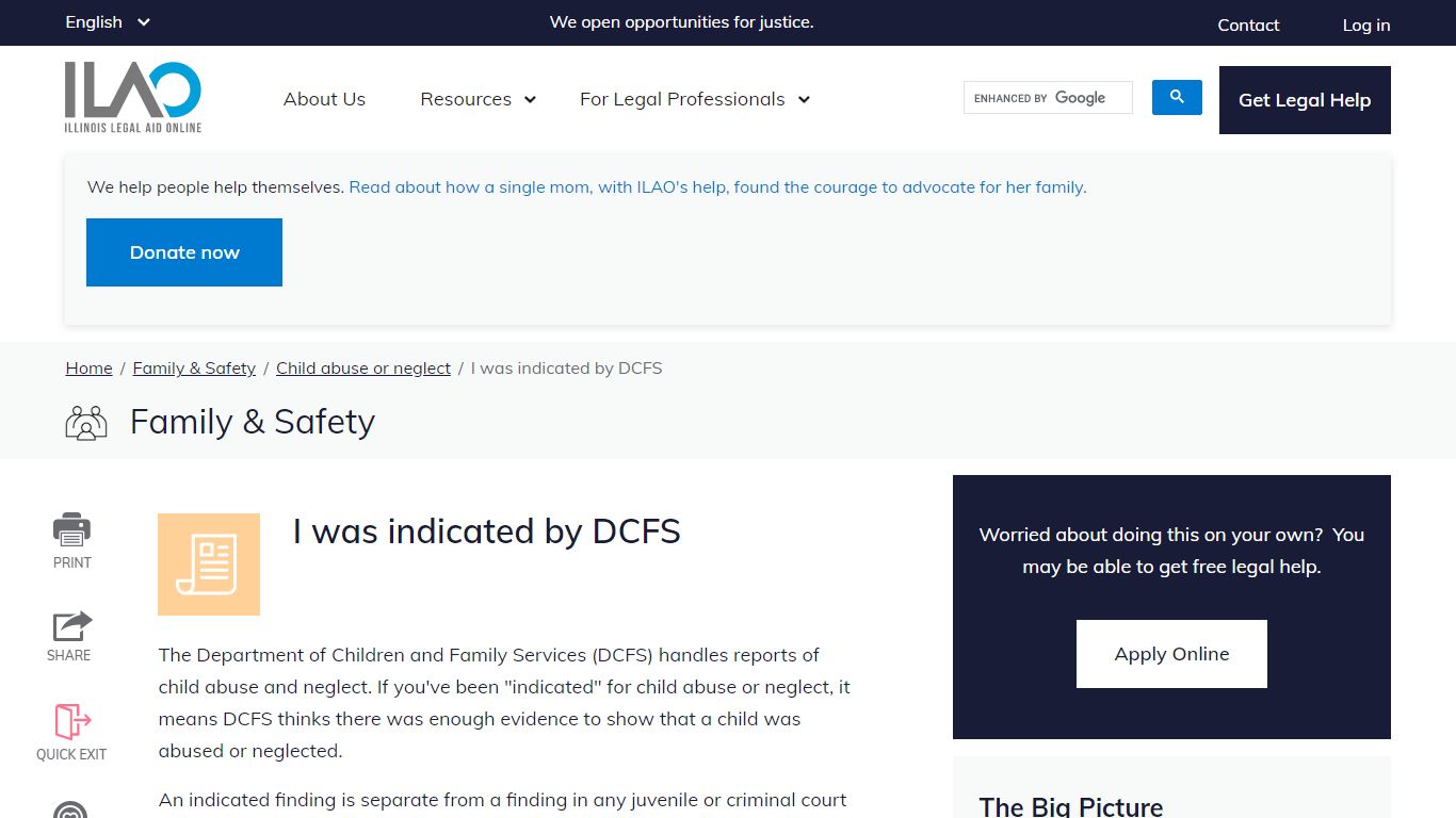 I was indicated by DCFS | Illinois Legal Aid Online